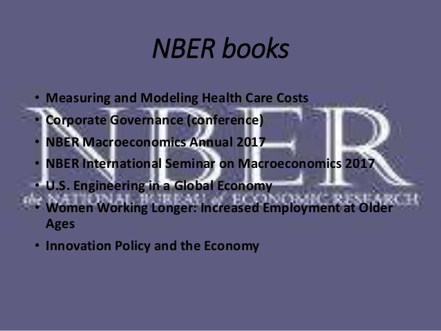 the national bureau of economic research determines nber working papers series #25717